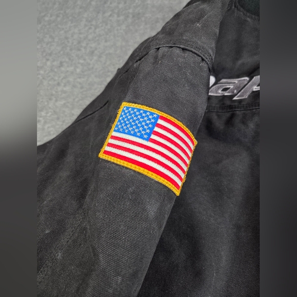 Snap On Canvas Jacket Mens XL Black Full Zip Multi Pocket Heavyweight - Picture 4 of 10